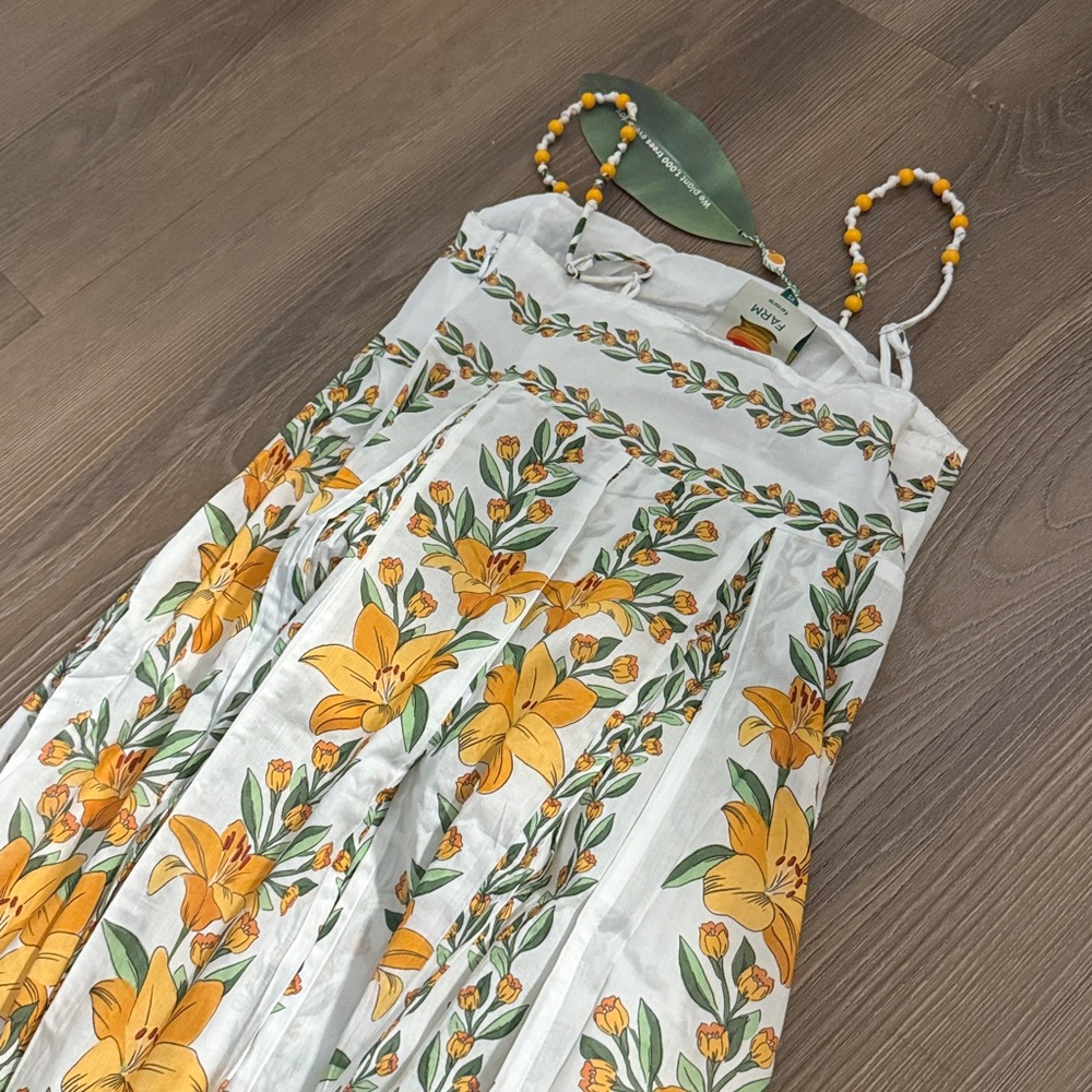 NWT FARM RIO Off-White Tropical Lightness Sleeveless Maxi Dress - Picture 9 of 10